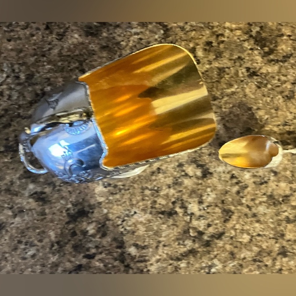 Sugar Bowl Scuttle With Mini Scoop Vintage Raimond Silver plate - Picture 2 of 3
